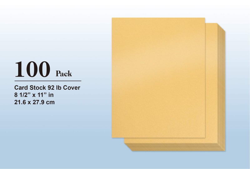 Bubbley Gold Shimmer Paper - 100-Pack Metallic Cardstock Paper, 92 lb Cover, Double Sided, Printer Friendly - Perfect for Weddings, Birthdays, Craft Use, Letter Size Sheets, 8.5 x 11 Inches - Image 4